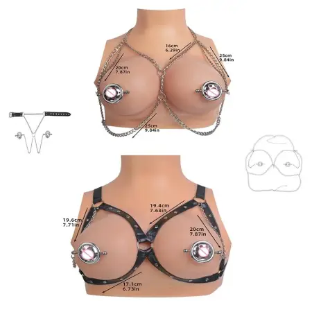 Adjustable Bondage Restraint Sex Toys Nipple Clamps with Accessories Adult Fetish Flirting Sex Toys for Man Woman Couple Game