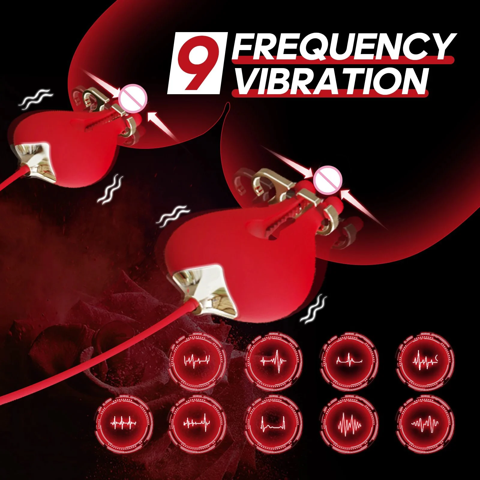 10 Frequency Vibration Ball Gag Electric Sucker Vacuum Nipple Clamp for Women Breast Stimulator Flirting Adult Sex Toys