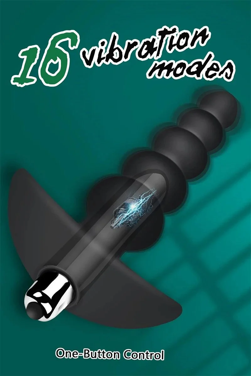 Electric Silicone Anal Beads Butt Plug Vagina Vibrator for Women and Men Gay Sex Toys for Mutual Anal Masturbation