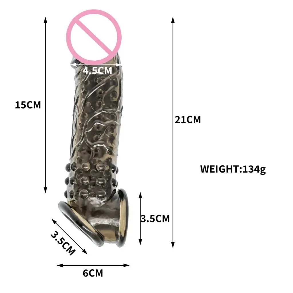 Reusable Condom Realistic Dragon Cock Sleeve Vibrating Penis Sleeve Sex Toys for Men