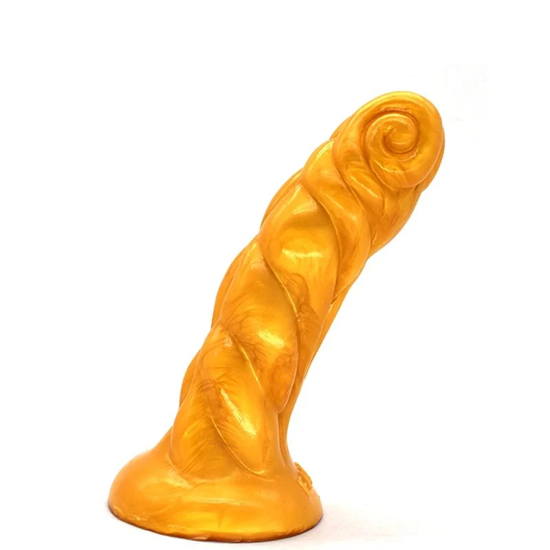 Silicone Anal Plug with Suction Sheep Horn Shape Dildo Anal Expand Stimulate Sex Toy for Men & Women