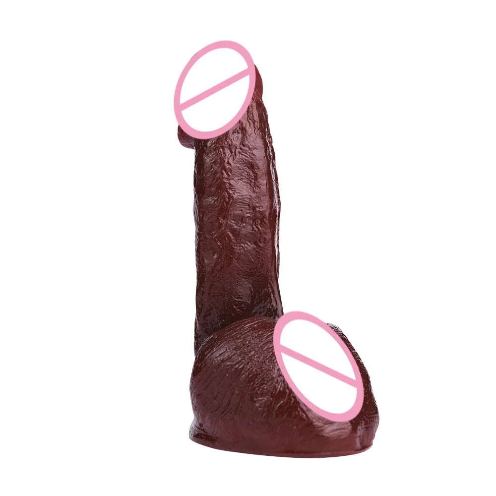 Congo Color Soft Realistic Penis Silicone Dildo Anal Plug Masturbation Tool Sex Toy for Women