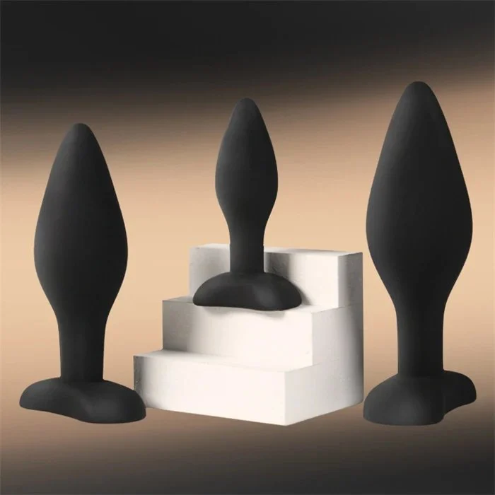 Silicone Anal Plug-Suction Cup Design for Male Anus Small Medium Large Sizes