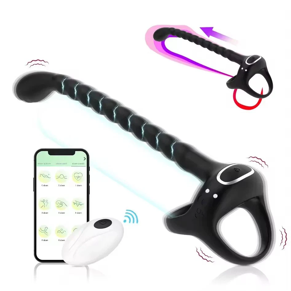 Second Generation APP Remote Control Vibration Lock Ring, Male Ring, Male and Female Co Vibration Masturbator Anal Plug
