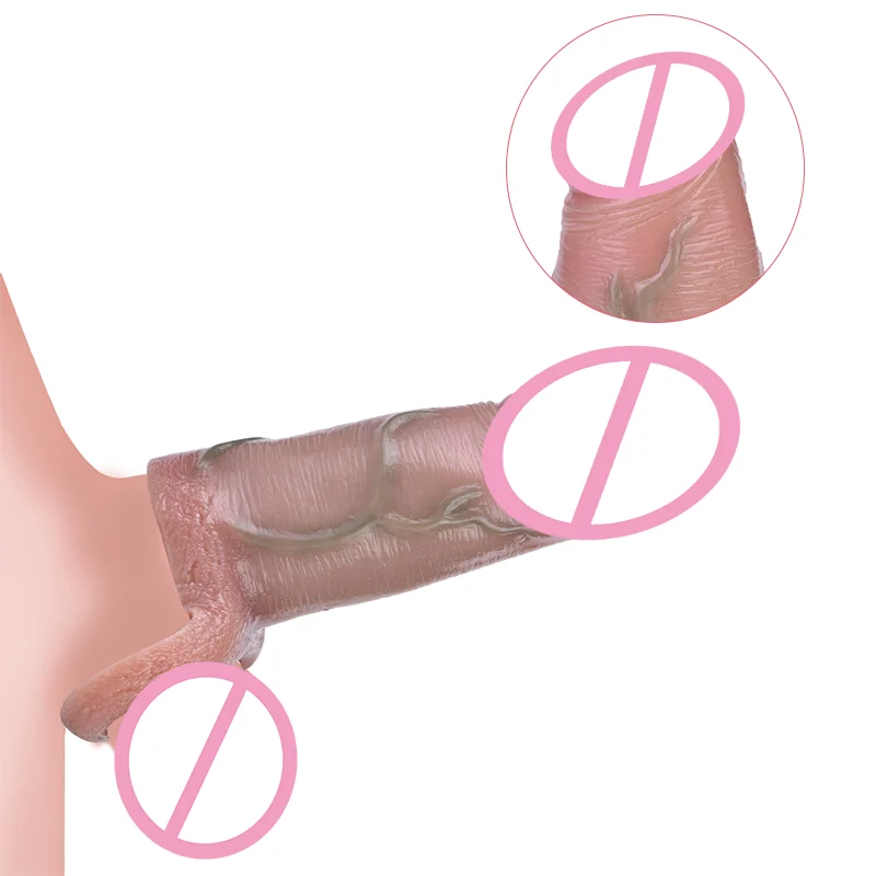 Reusable Condoms for Penis Sleeve Enlargement Soft Silicone Waterproof Custom Penis Sleevepenis Sleeve for Men