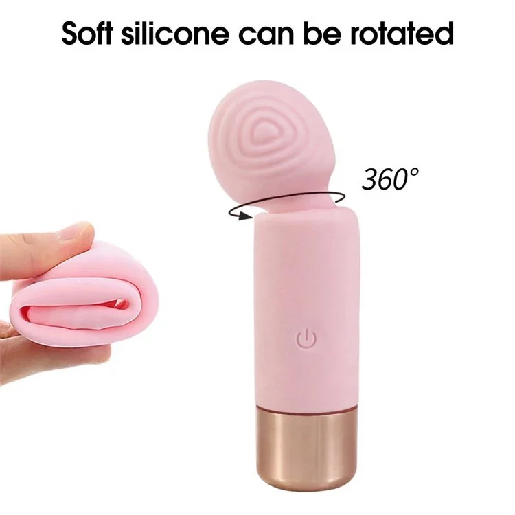 Female Masturbation 10 Frequency USB Silicone Soft Pink Mini Av Wand Vibrator Massager