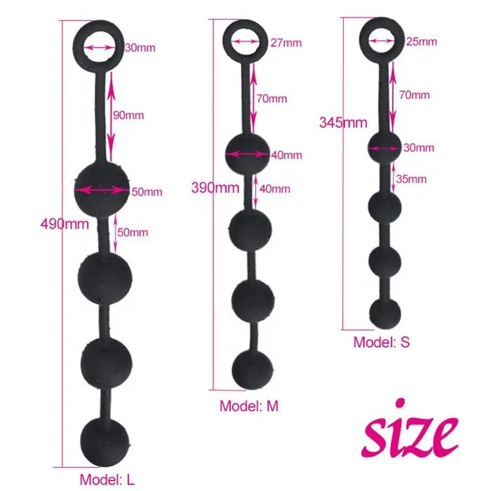 Silicone Anal Beads and Plug for Men Adult Sex Products for Back Pleasure Anal Dilator