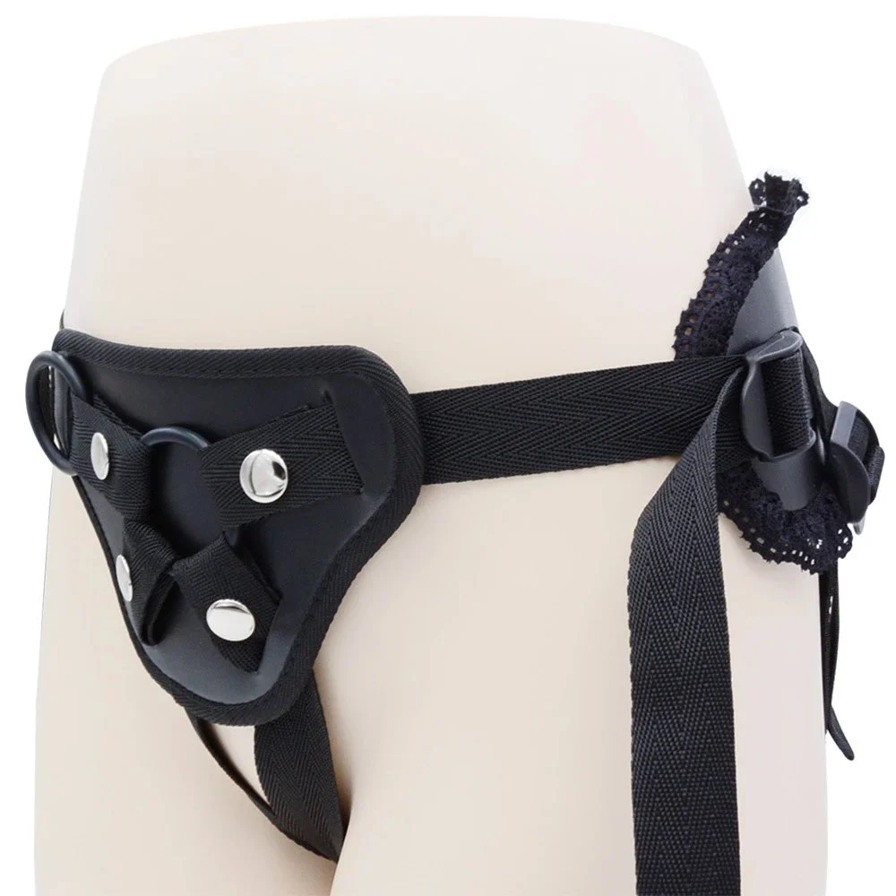 3 Sizes Metal O-Rings Sexy Lace Adjustable Strap on Dildo Harness Adult Sex Toys for Lesbian Gay Couple