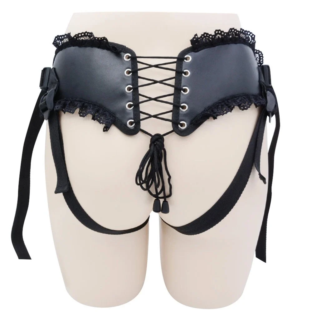 3 Sizes Metal O-Rings Sexy Lace Adjustable Strap on Dildo Harness Adult Sex Toys for Lesbian Gay Couple