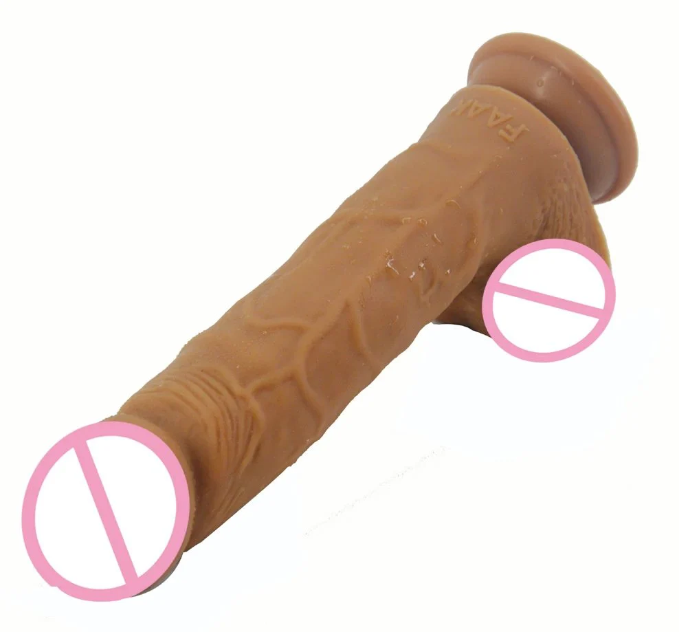 23cm 9 4cm Soft Artificial Dildo Cock Realistic Lifelike Silicone Anal Dildos Butt Plug Flesh Sexual Toys for Female