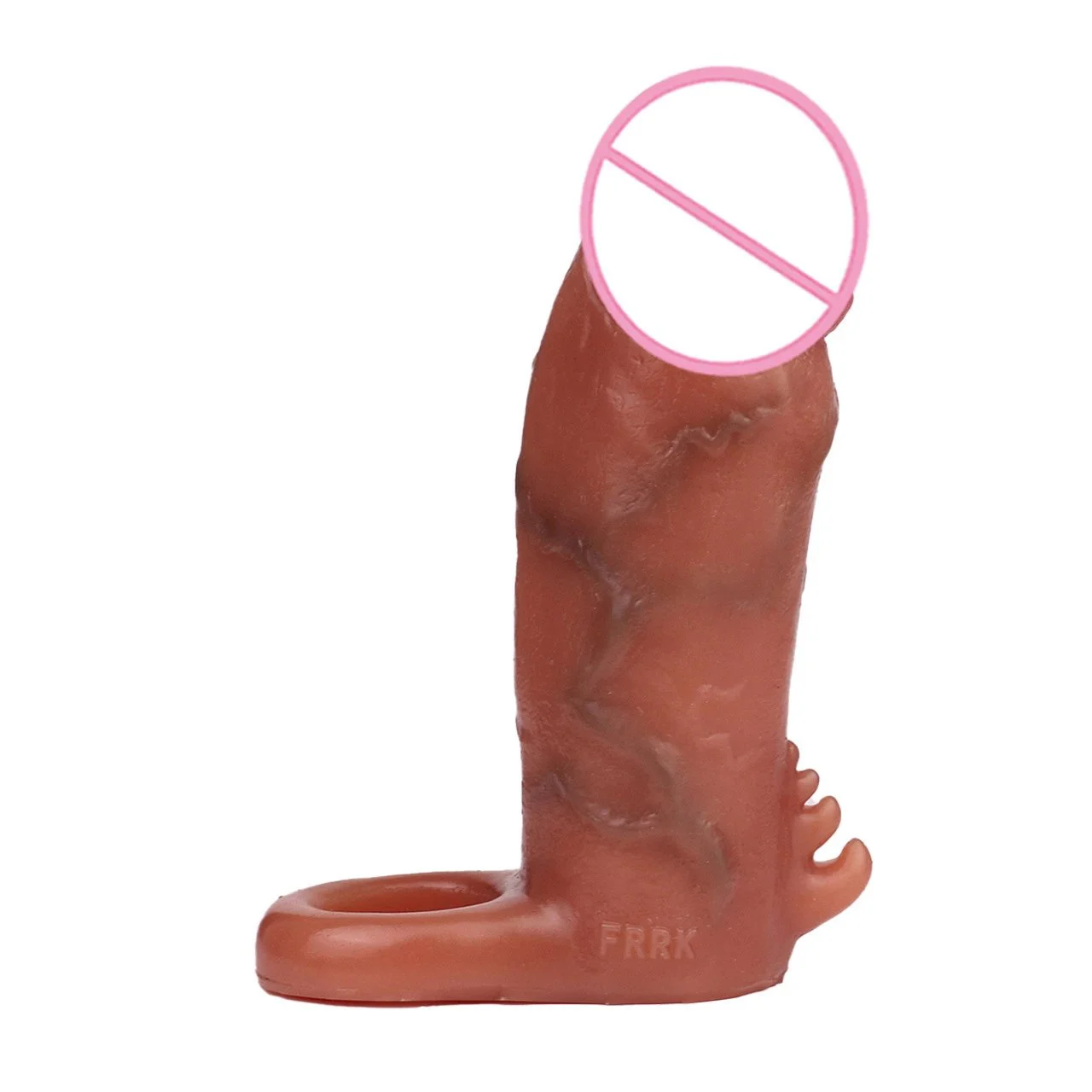 Reusable Penis Sleeve Extender Realistic Textured Cock Extender Safe Stretchy Ultra-Soft Silicone Cock Enlarger for Men & Couple