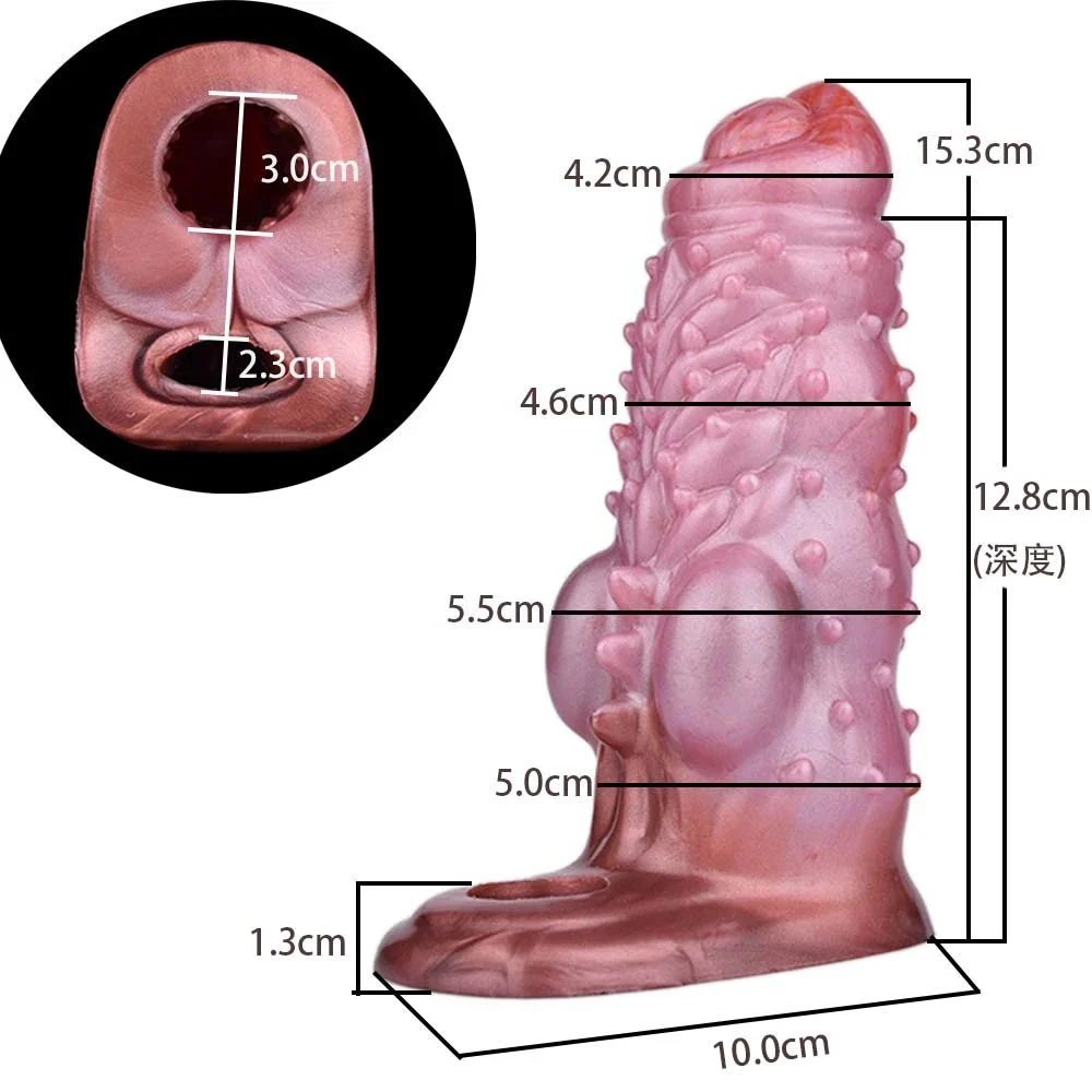 Reusable Silicone Wolf Teeth Sleeve Enlargement Dildo Strong Stimulation Clitoris Making Woman Orgasm for Men