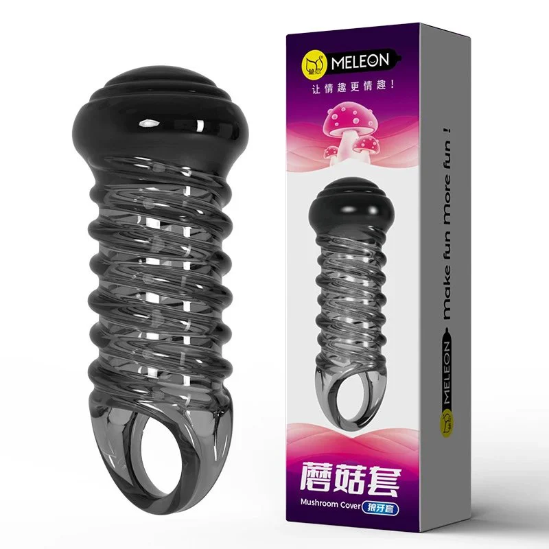 Reusable Soft Rubber Penis Condom Dotted Cock Sleeve