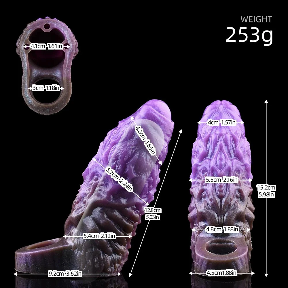 Reusable Soft Silicone Penis Sleeve Extender and Enlarger Enhancing Erection Cock Sleeve for Male Dildo Delay Ejaculation