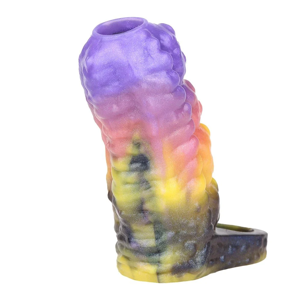 Penis Enlargement Sleeve Fantasy Monster Octopus Dildo Soft Silicone Open Male Penis Extender Sex Toys