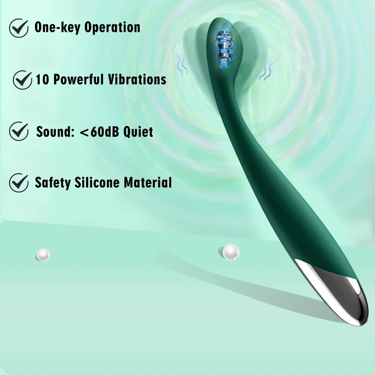 Gelance G Spot Vibrator for Women 10 Vibrating Modes Clitoral Nipple Stimulator USB Rechargeable 100% Waterproof Latex Material