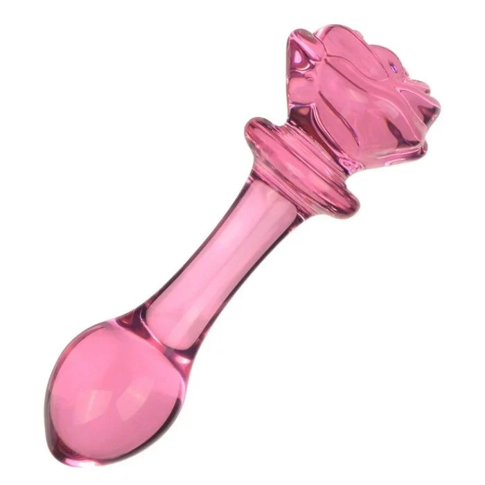 Glass Pink Butt Plug Anal Plug for Men Women Anal Enjoying Sex Toys