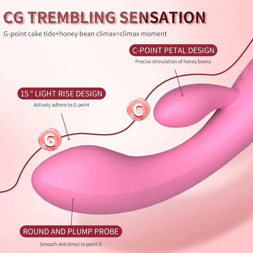 Gelance Rabbit Double-headed Vibrator Female Sex Toy 12 Frequency Double Head Vibration Sex Toys for Woman
