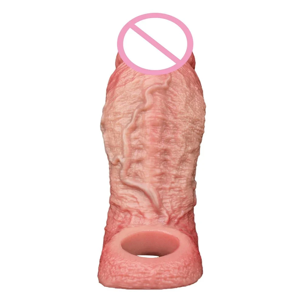 Soft Silicone Penis Enlargement Sleeve Realistic Dildo Simulation Sex Male Penis Enlargement Couple Sex Toy
