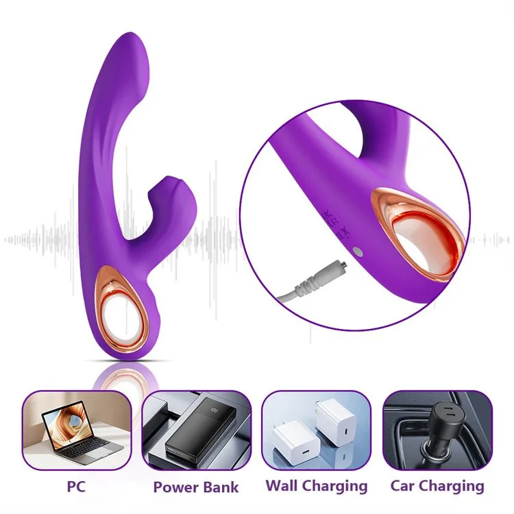 Rechargeable 10 Modes Clitoral Stimulator for Women Female Sex Toy Sucking Rabbit Vibrator