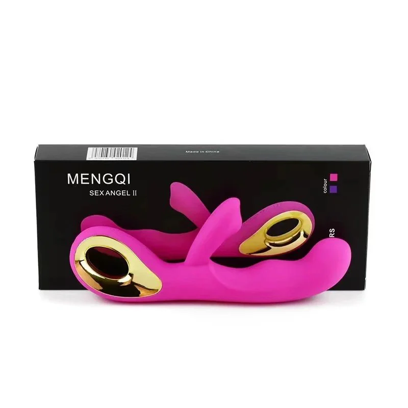 Gelance Female Double-headed AV Stick Dildo Masturbation Device with Latex Cover and 10 Frequencies G-spot Vibrator