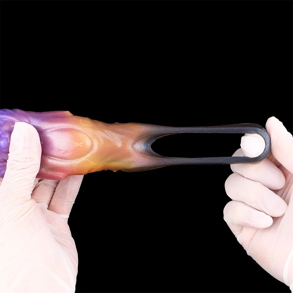 Penis Enlargement Sleeve Fantasy Monster Shark Dildo Soft Silicone Open Male Penis Extender Sex Toys