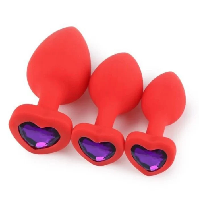 Heart-shaped Silicone Anal Plug and Rear Expansion Toy