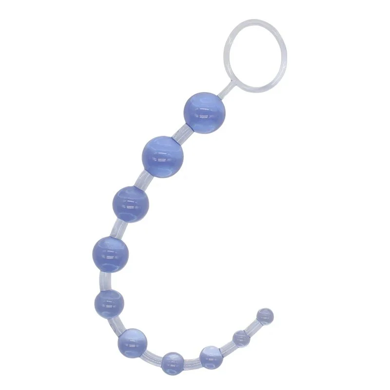 Long Beads Anal Plug Kit Popular Silicon Butt Sex Toy