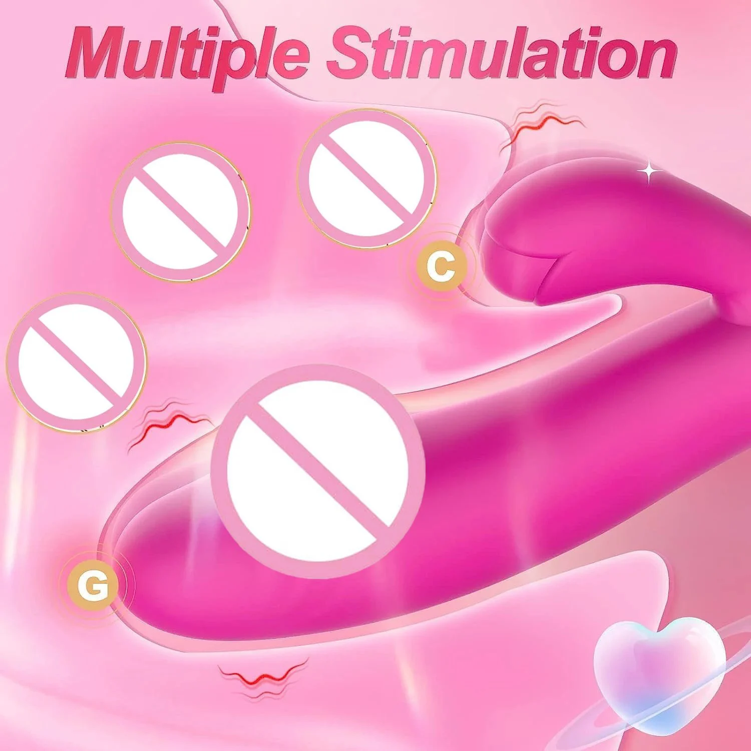 Gelance G Spot Rabbit Wand Vibrator Clitoral Stimulator Massager Double Motor Dildo Sex Toy for Women 100% Waterproof USB