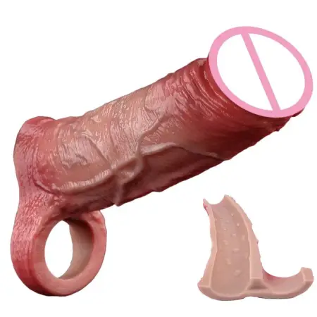 S M L Open-ended Male Penis Sleeve Silicone Enlarger Sex Toys for Men Delay Ejaculation Adult Couples Sex Toys