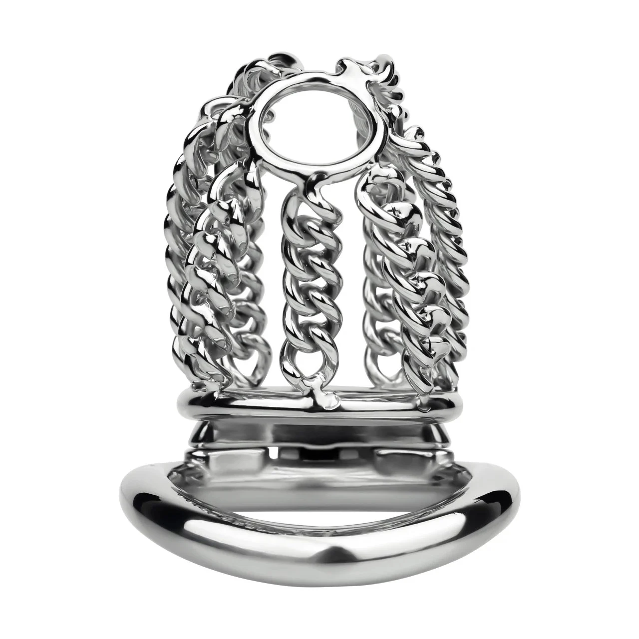 Stainless Steel Male Penis Chastity Cage Conveniently Wearable Restraint-Style Sex Toy Suitable