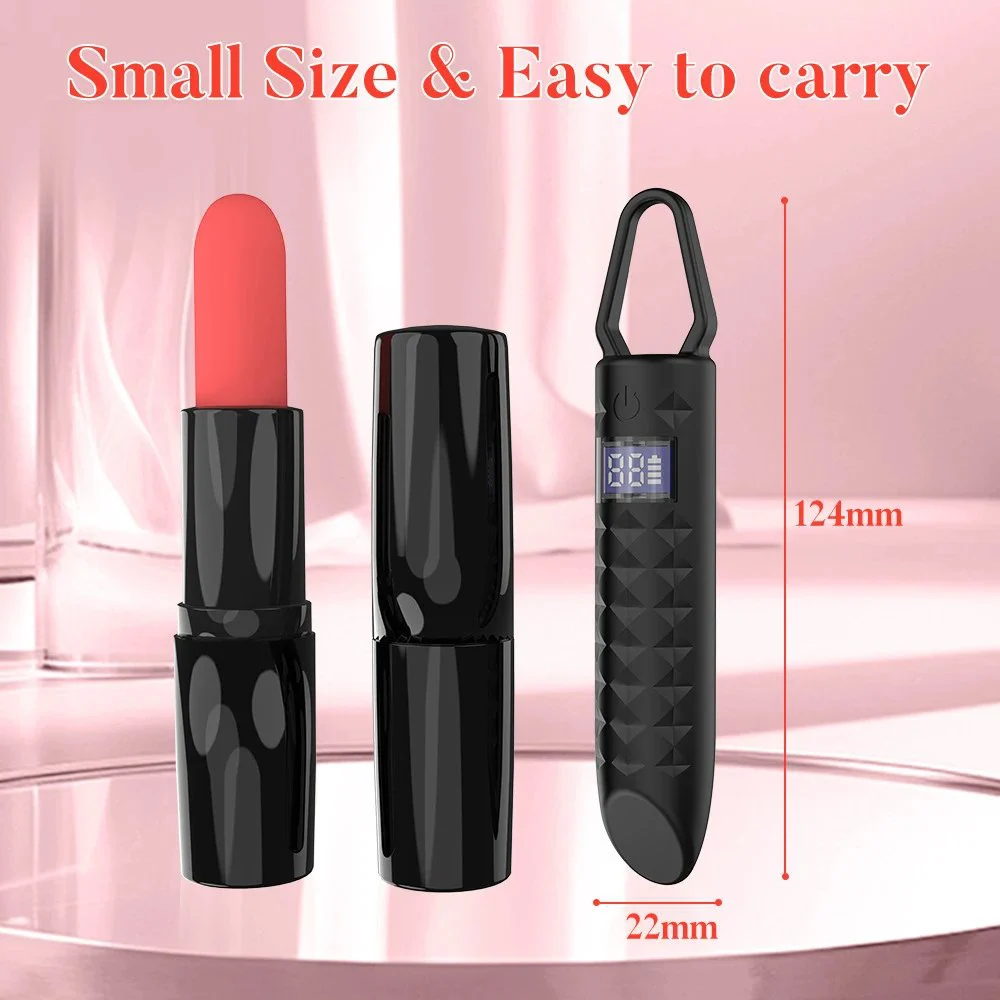 LED Display Bullet Vibrator Sex Toy for Women Female Sex AV Toys 10 Vibration Portable Lipstick Vibrator