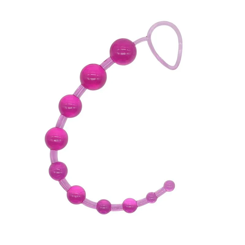 Long Beads Anal Plug Kit Popular Silicon Butt Sex Toy