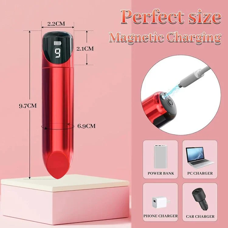 LED Display Female Clitoral Stimulator Masturbator USB Lipstick Bullet Vibrator Sex Toys for Women