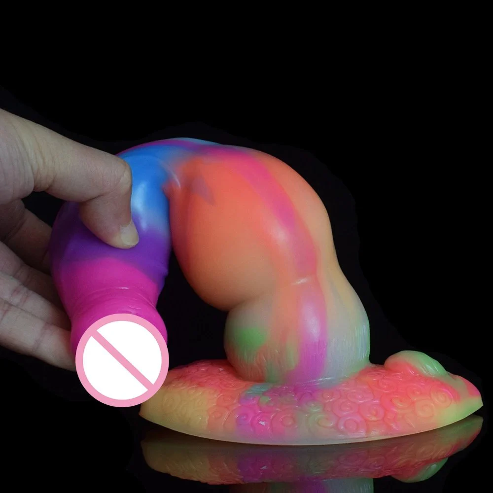 25cm Huge Super Luminous Monster Soft Sex Toy Silicone Dildos With Female Male