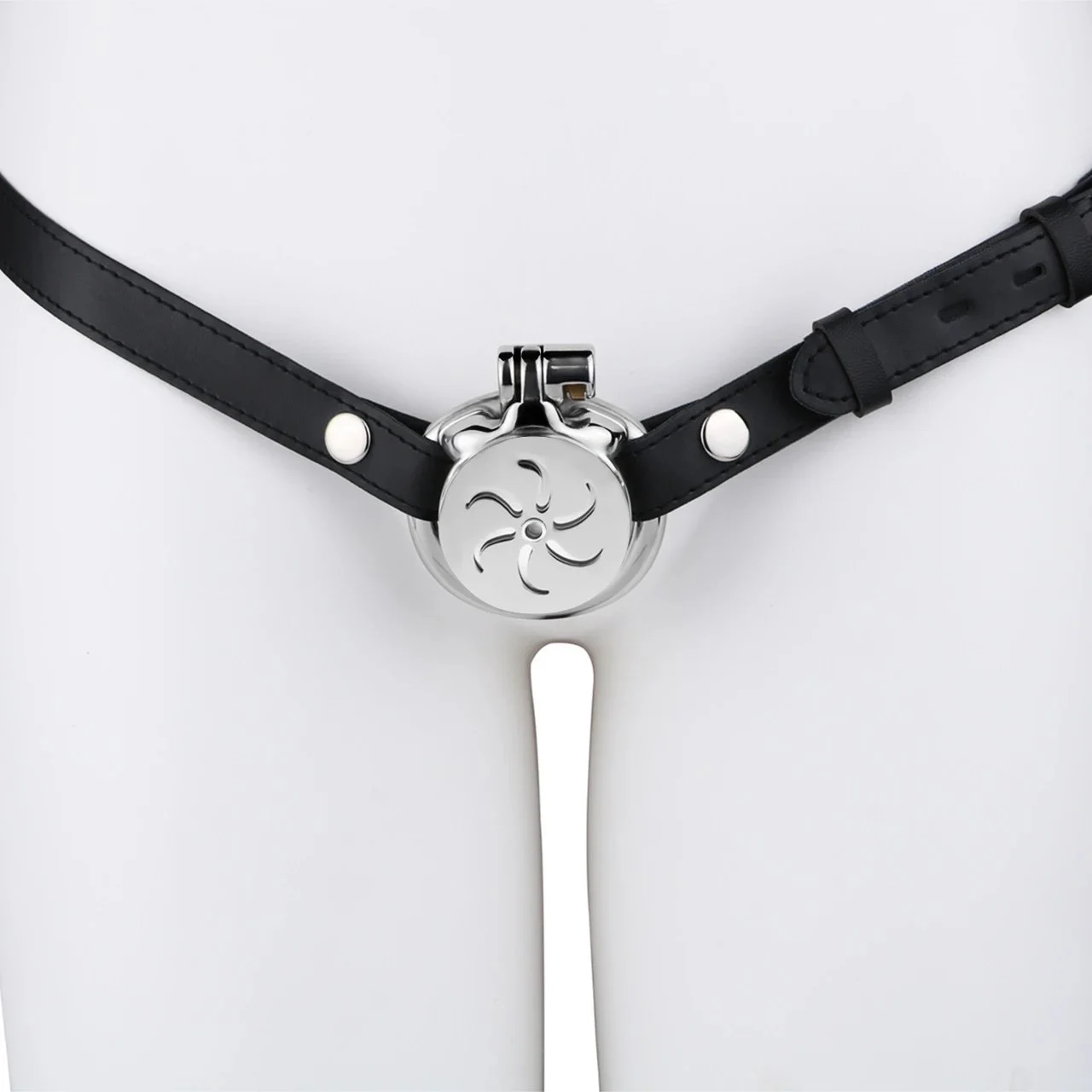 Stainless Steel Wearable Male Chastity Cage with Built-in Catheter, Stimulating Sensation SM Bondage Penis Cage Sex Toy