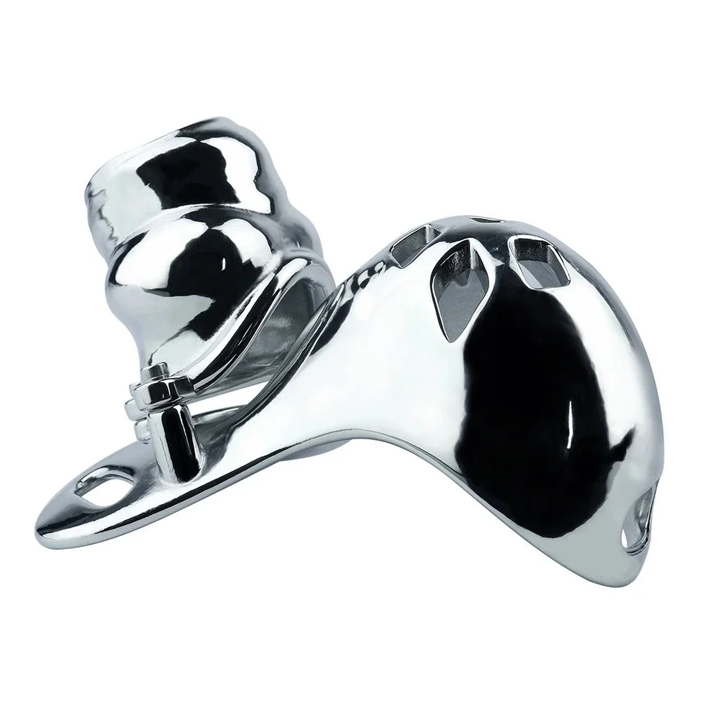 Stainless Steel Male Chastity Cage Device Bondage Command Penis Lock Mechanical Strength Dick Holder Castidade Sex Toys