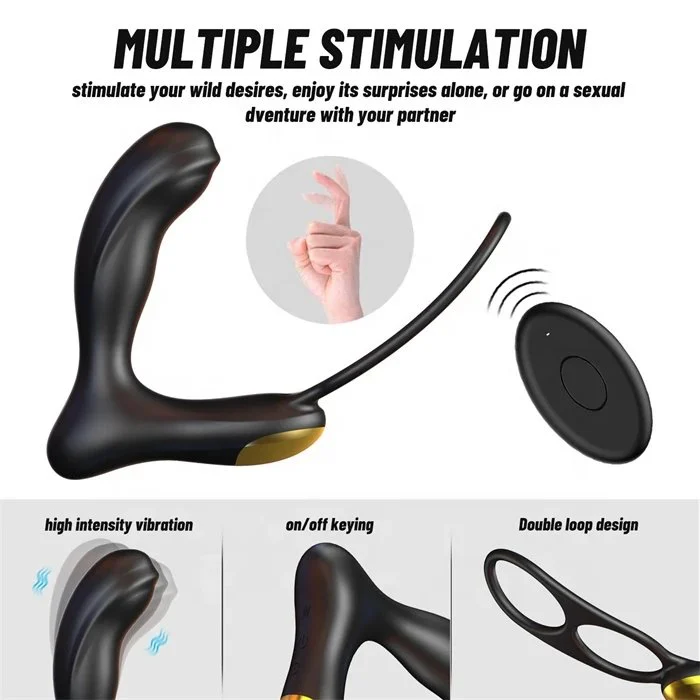 Silicone Anal Vibrator with 10 Modes Wireless Remote Control Premium Anal Sex Toy