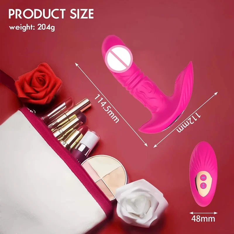 APP Remote Control Invisible Wearable Panty Vibrator Telescopic Vibrating Dildo Sex Toys for Women