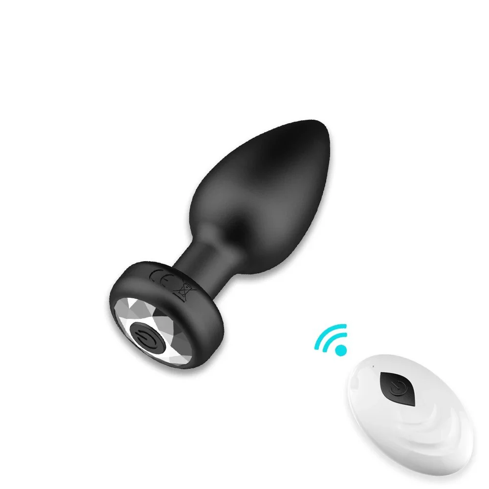 Silicone Flexible Remote Control Butt Anal Plug Vibrator Latex Waterproof for Men Women Unisex