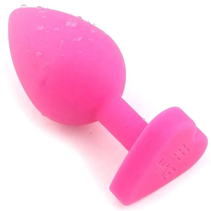 Silicone Heart Shaped Anal Plug for Couple Anal Sex with Vibrator Features