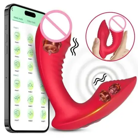 APP Wireless Remote Control 2 Motor Clitoral Stimulator Butterflies Wearable Vibrator for Women Anal Plug Massager