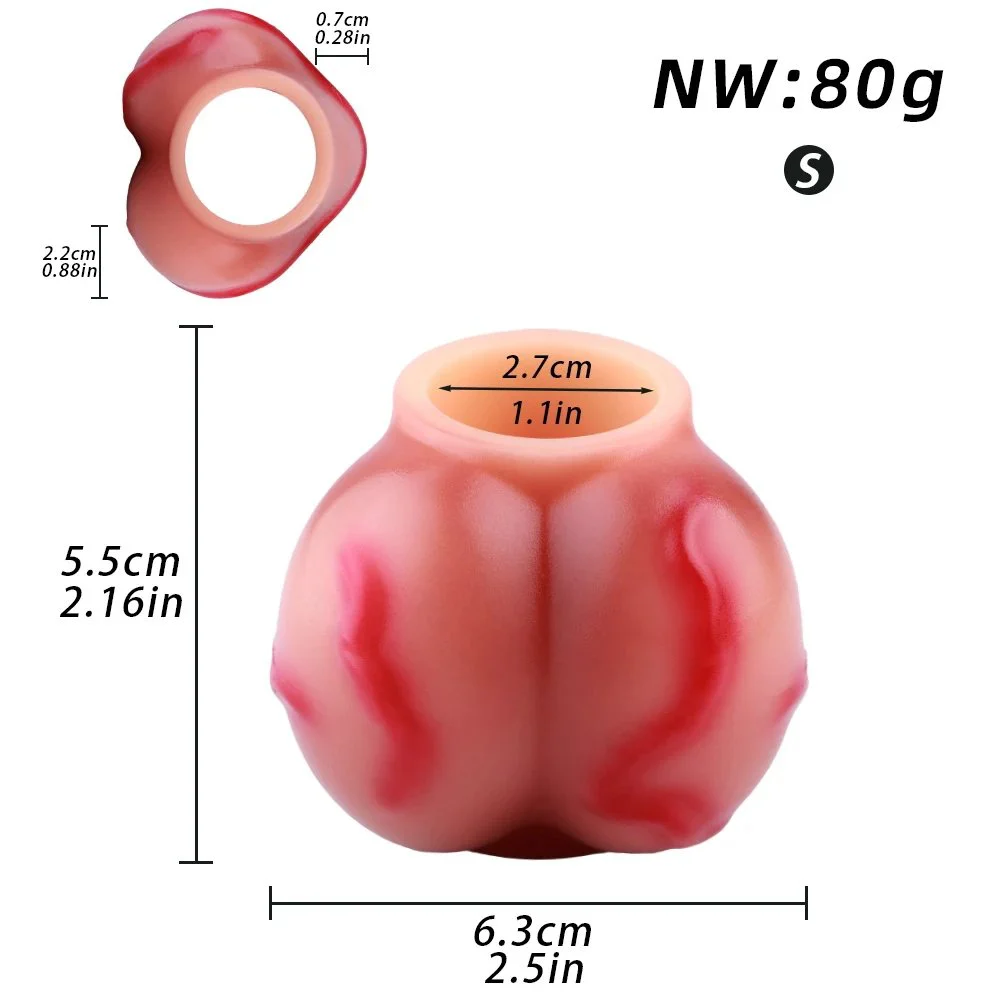 Penis Sleeve Dog Dildo Enlargers, Big Knot Silicone Penis Sleeve Enlargement Dildo Grith Extender Ejaculation Delay for Men