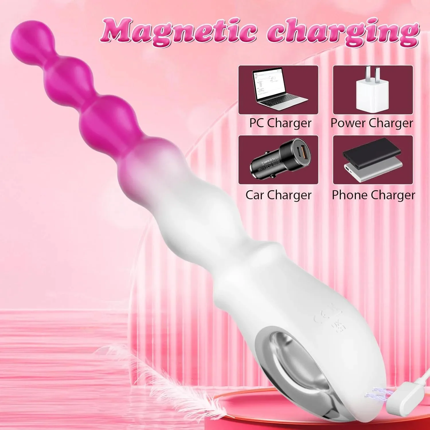 Silicone Vibrating Anal Beads Butt Plug Adult Sex Toys Deep Penetration G-spot Clitoral Anal Vibrators Stimulator for Men Women