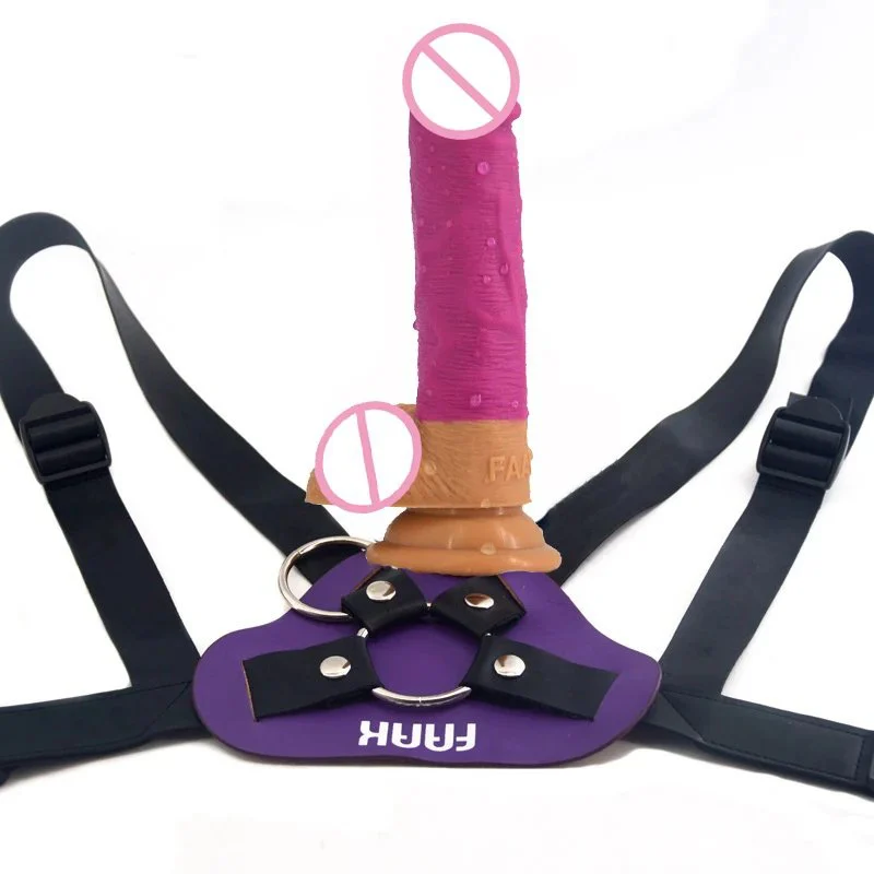 6.89 Inches Women Adult Sex Toys pink Realistic Double Layer Hardness Dildos Silicone Dildos with Strap on Belt