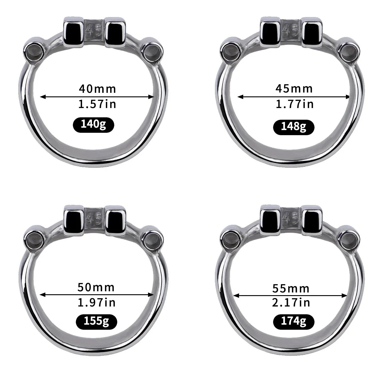 Stainless Steel Metal Male Chastity Lock Male Chastity Prop Penis Cage for Bdsm Bondage Penis Props