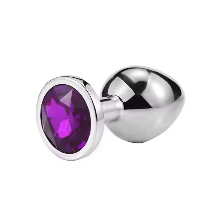 Silver Different Color Diamond Stainless Steel Anal Sex Toys Metal Jewel Butt Plug