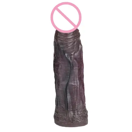 Super Soft Realistic Black Penis Sleeve Cock Ring Male Dick Enlargement Sex Toys Reusable Hollow Dildo Condom
