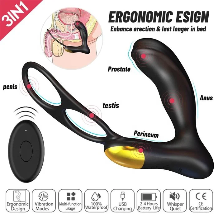 Silicone Anal Vibrator with 10 Modes Wireless Remote Control Premium Anal Sex Toy