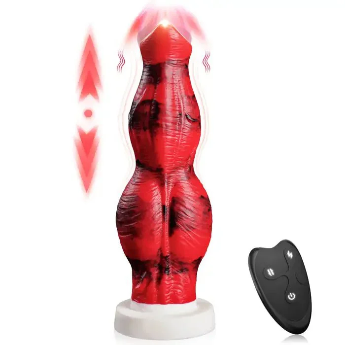 10 Inch Fantasy Silicone Realistic Dragon Huge Big Dildo Remote Control Thrusting Vibrating Monster Knotted Dildo for Women